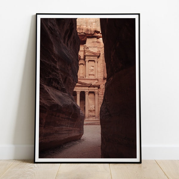 Petra Petra Al-Siq & The Treasury poster, Jordan art print, Asia, HIGH QUALITY PRINT, Home Decor, Wall Art, Photography Poster