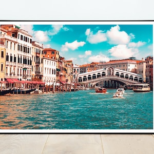 Venice Rialto Bridge print, Venice poster, Italy, HIGH QUALITY PRINT, Home Decor, Wall Art, Photography Poster