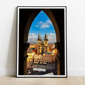 Prague Church of Our Lady before Tyn poster, Prague print, HIGH QUALITY PRINT, Prague Home Decor, Prague Wall Art, Prague Photography Poster