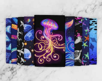 Under The Sea Hand Towels - Kitchen Towels - Bathroom Hand Towels - Ocean and Nature Themed Dish Towels - Beach Decor - Nautical Decor