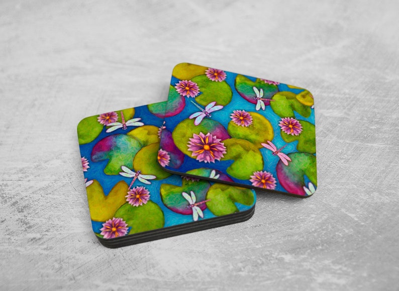 ZolaPepper Dragonfly & Lily Pad Coaster - Thumbnail 5
