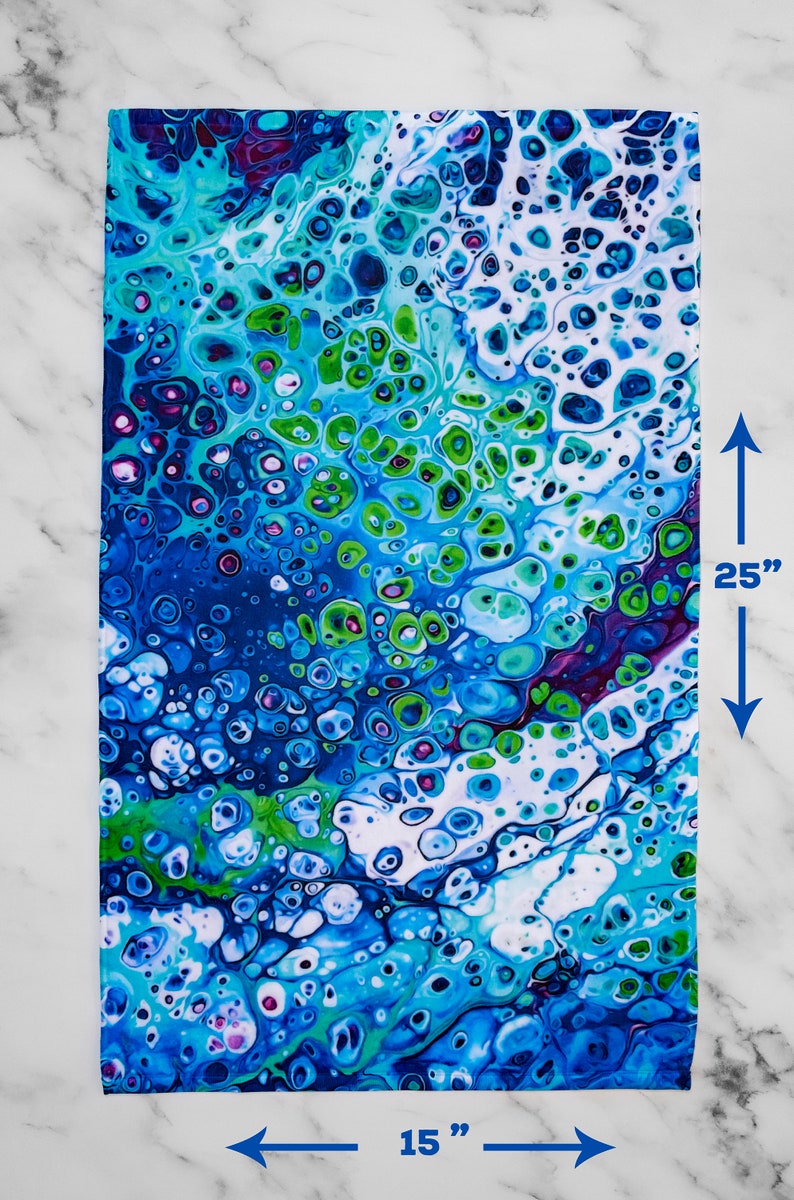 Abstract Art Kitchen Towels Abstract Print Cotton Hand Etsy