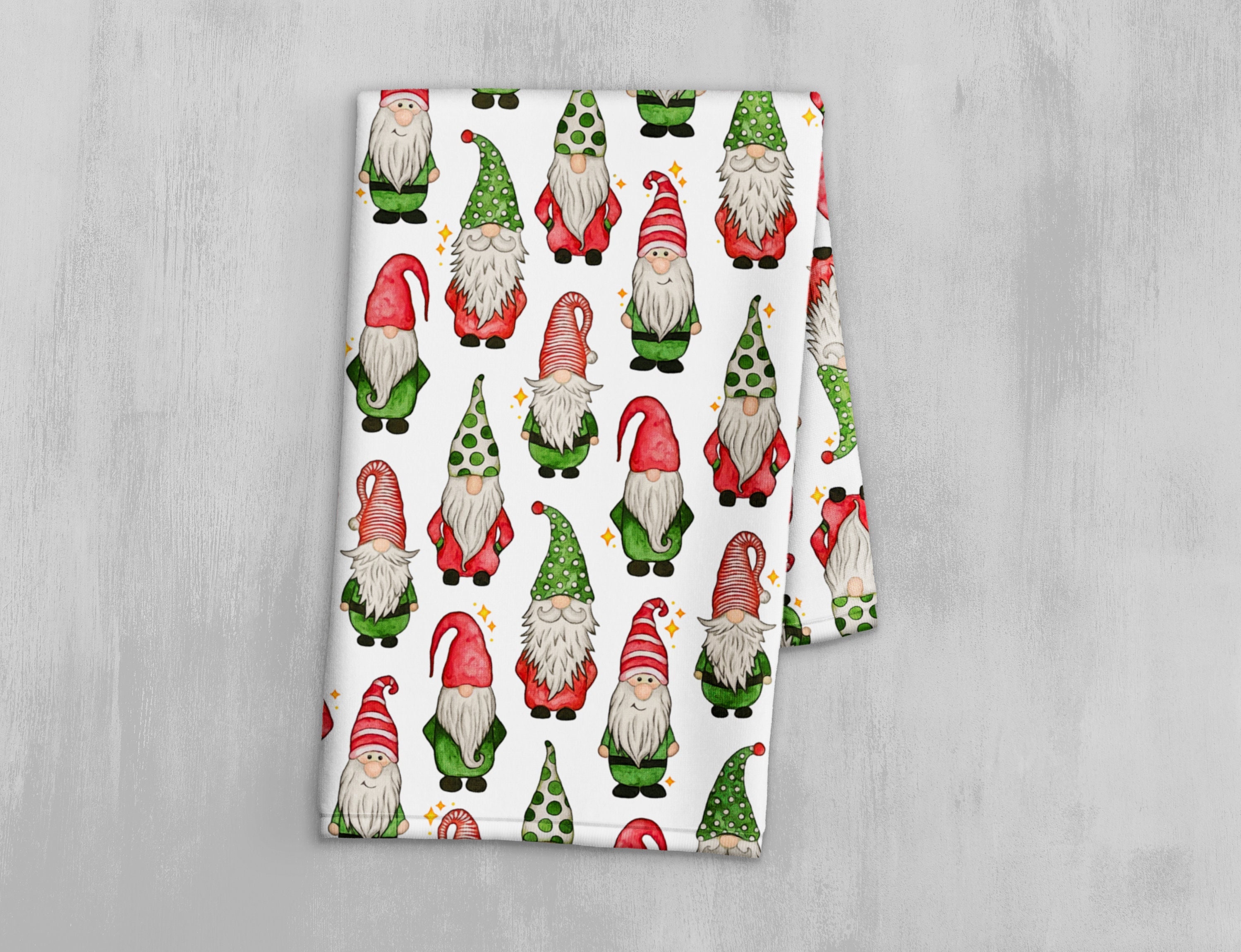 Christmas Hand Towels for Bathroom Gnome Etsy
