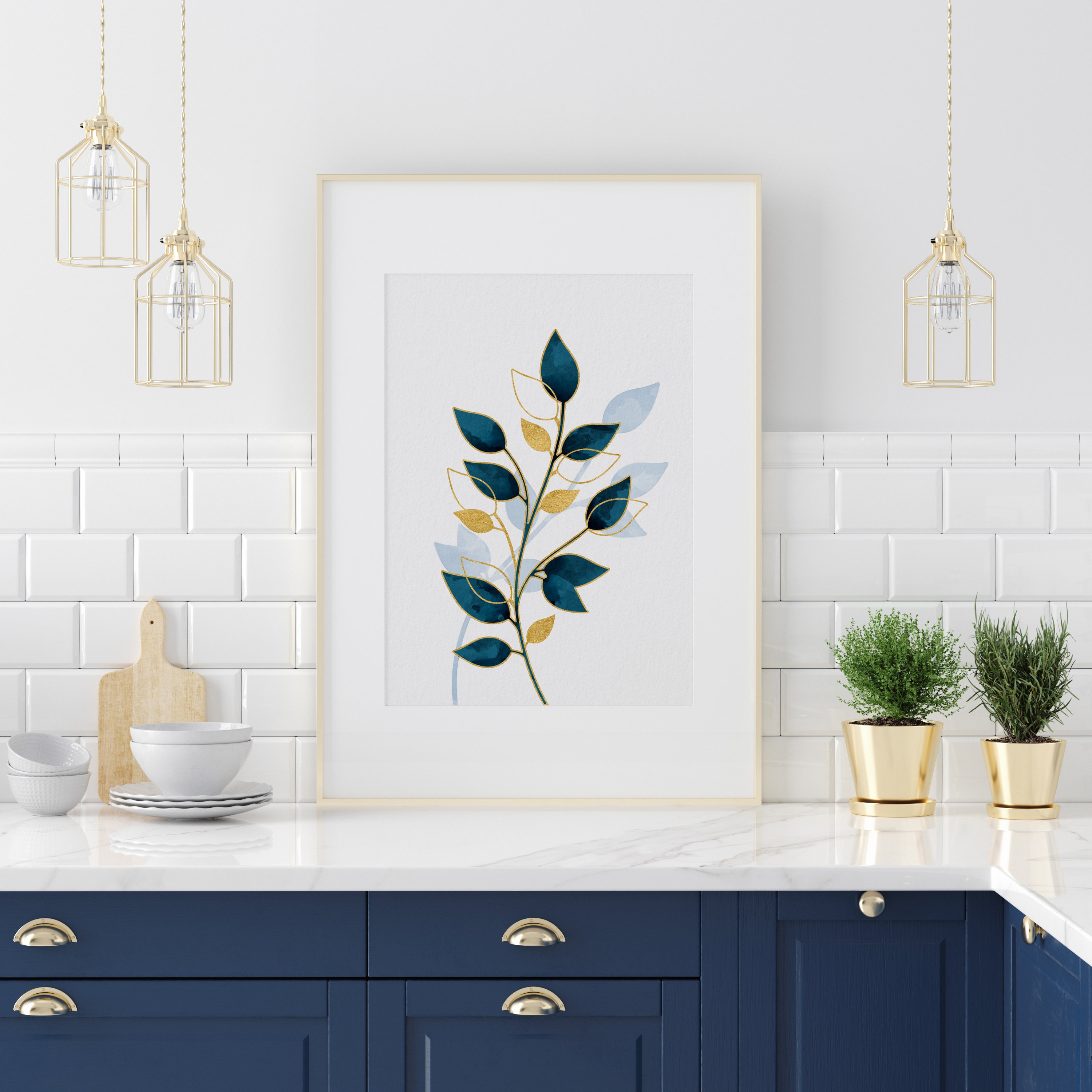 Botanical Wall Art Kitchen Wall Decor Botanical Print Etsy