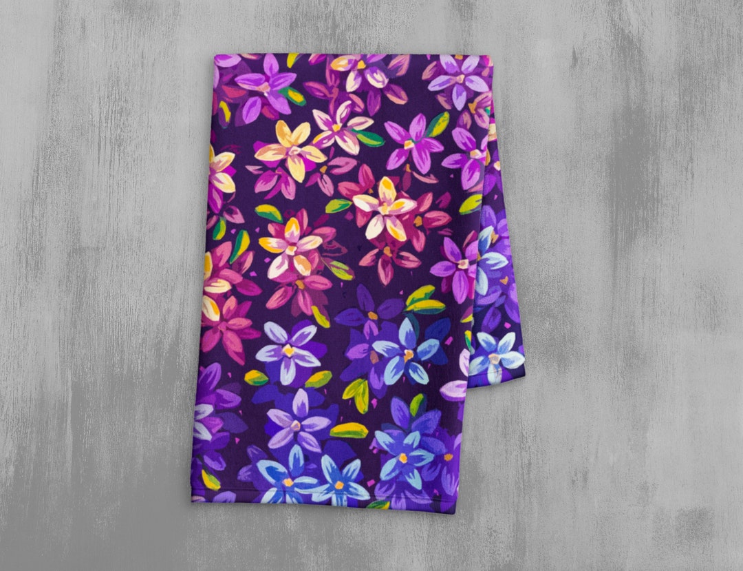 Flower Garden Dish Towel Spring Wild Flower Kitchen Towel Me Not