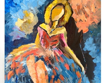 Abstract Custom Portrait Original Painting or Prints Faceless Portrait Fashion Wall Art Woman Figurative Art Customized Gift for Her
