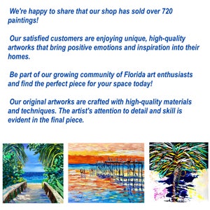 Ocean Sunset Canvas Wall Art: Pink Clouds Print or Original Painting Florida Local Art Naples Sunset 16x16, 20x20, 24x24, 30x30, 40x40 image 4