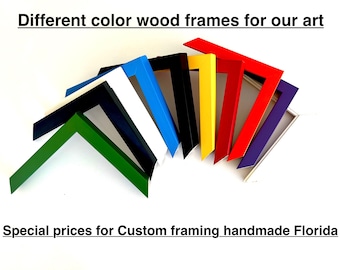 Custom Frames Solid Wood; Various Size Different Colors 7x9, 8x12, 12x16, 12x18, 8x24, 24x32, 24x36, Vertical Picture Frame
