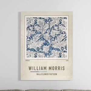 William Morris Acrylic Glass Print | Wallflower Pattern | William Morris Acrylic Poster | William Morris Acrylic Glass Decor