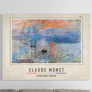 Claude Monet Acrylic Glass Print | Impression Sunrise |  Claude Monet Acrylic Poster |  Claude Monet Acrylic Glass Decor