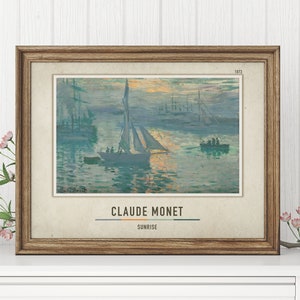 sunrise - Claude Monet | Claude Monet Canvas Print | Claude Monet Poster | Claude Monet Canvas Decor