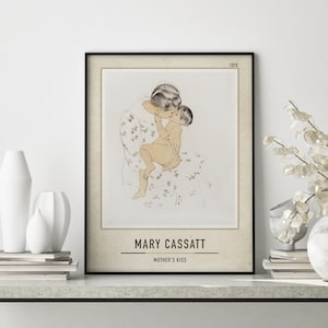 Mother&#39;s Kiss - Mary Cassatt | Mary Cassatt Canvas Print | Mary Cassatt Poster | Mary Cassatt Canvas Decor