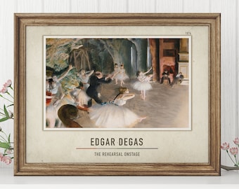 The Rehearsal Onstage - Edgar Degas | Edgar Degas Canvas Print | Edgar Degas Poster | Edgar Degas Canvas Decor
