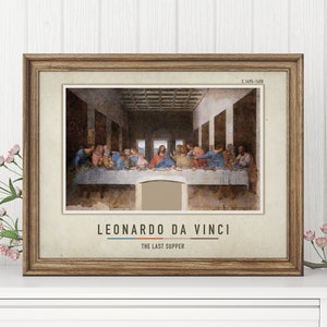 The Last Supper - Leonardo da Vinci | Leonardo da Vinci Canvas Print | Leonardo da Vinci Poster | Leonardo da Vinci Canvas Decor