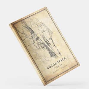 Cocoa Beach Map Print | Cocoa Beach Map | Florida Map Art | Cocoa Beach City Road Map Poster ...