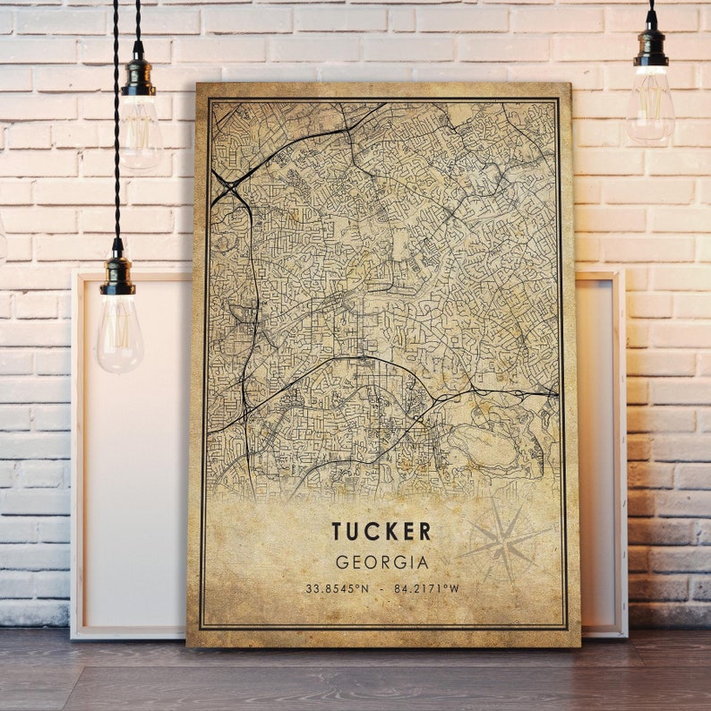 Tucker Map Print Tucker Map Map Art Tucker City Etsy