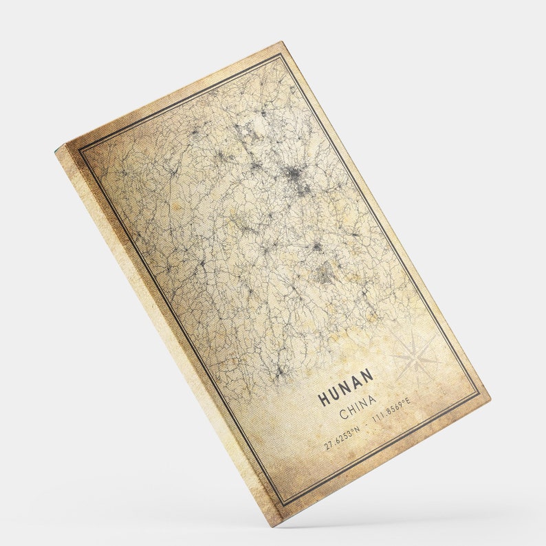 Hunas Map Hunan Map Print | Hunan Map | China Map Art | Hunan City Road Map ...