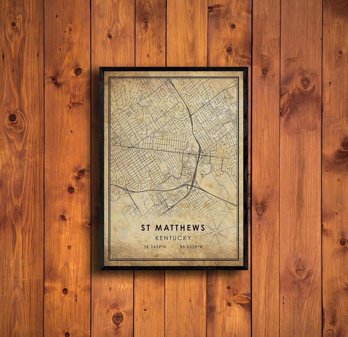 St Matthews Map Print St Matthews Map Kentucky Map Art Etsy Canada