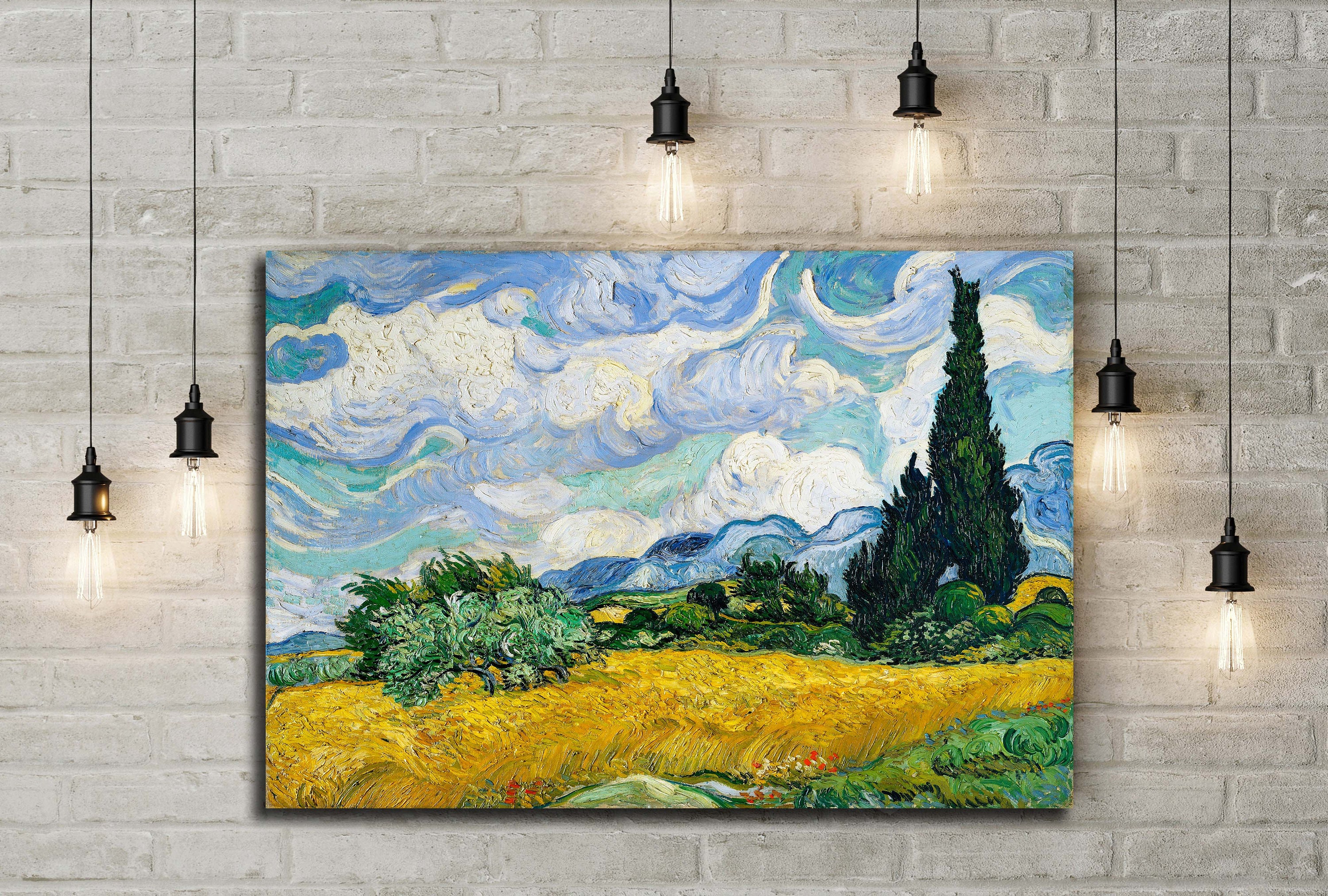 Wheat Field With Cypresses 1889 Vincent Van Gogh Vincent | Etsy