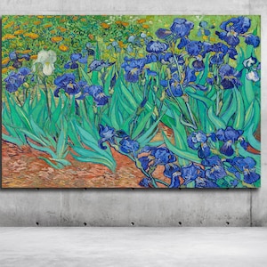 Irises (1889) - Vincent Van Gogh | Vincent Van Gogh Canvas Print | Vincent Van Gogh Poster | Irises (1889) Canvas