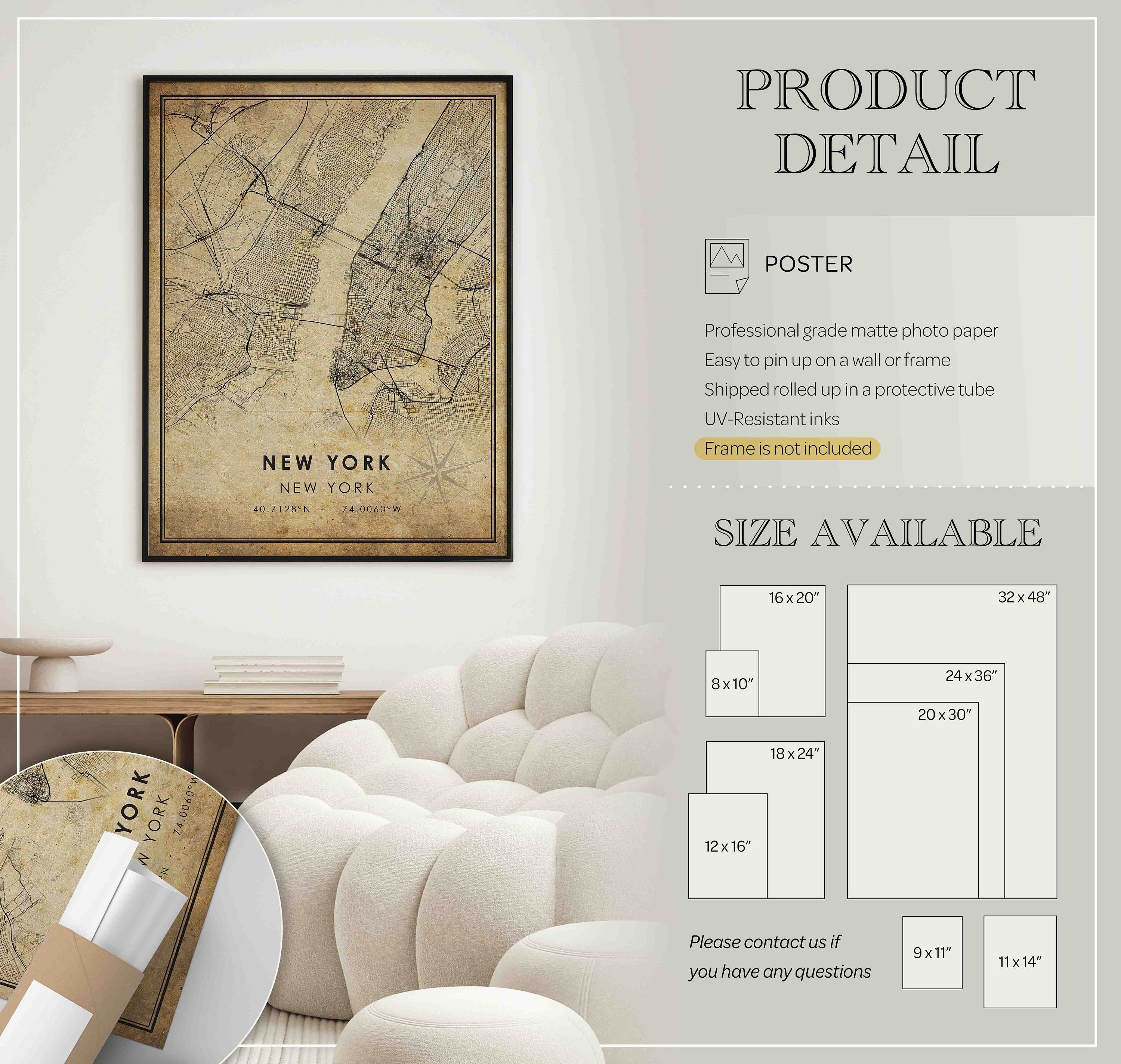 Combined Locks Vintage Map Print | Combined Locks Map | Wisconsin