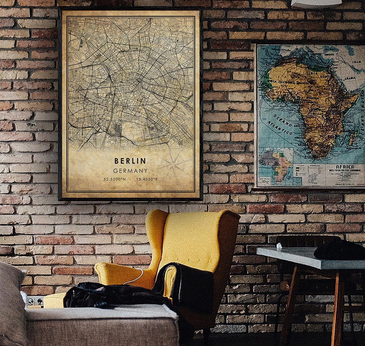Berlin Vintage Map Print | Berlin Map | Germany Map Art | Berlin City ...