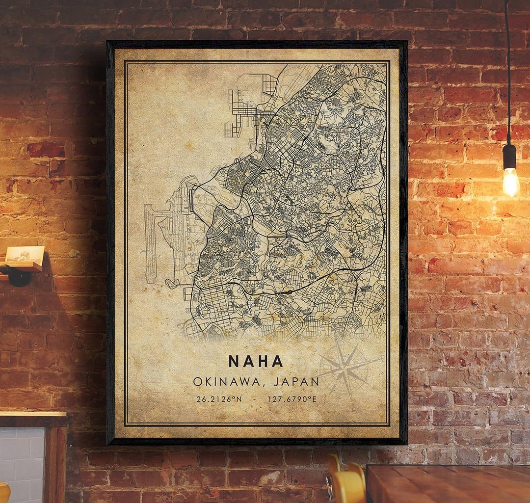 Naha Map Print Naha Map Japan Map Art