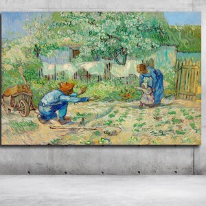 First Steps, after Millet (1890) - Vincent Van Gogh | Vincent Van Gogh Canvas Print | Vincent Van Gogh Poster | Van Gogh Canvas Decor