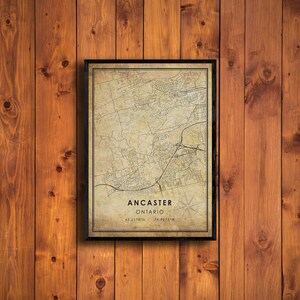 Ancaster Vintage Map Print Ancaster Map Ancaster Ontario | Etsy