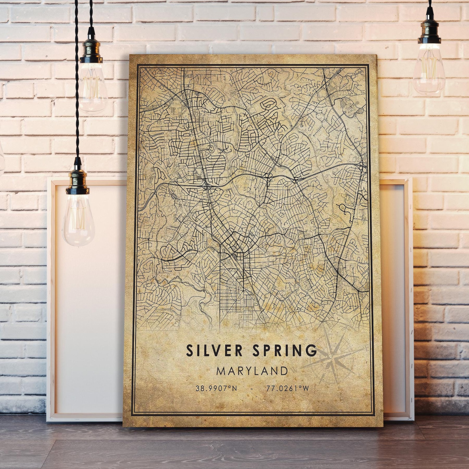 Silver Spring Map Print | Silver Spring Map | Maryland Map Art | Silver ...