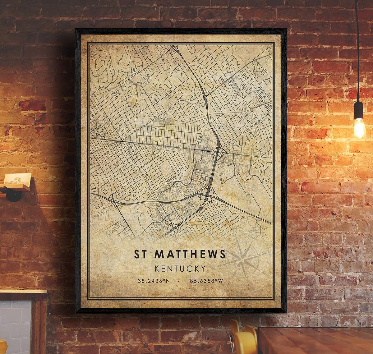 St Matthews Map Print St Matthews Map Kentucky Map Art Etsy Canada