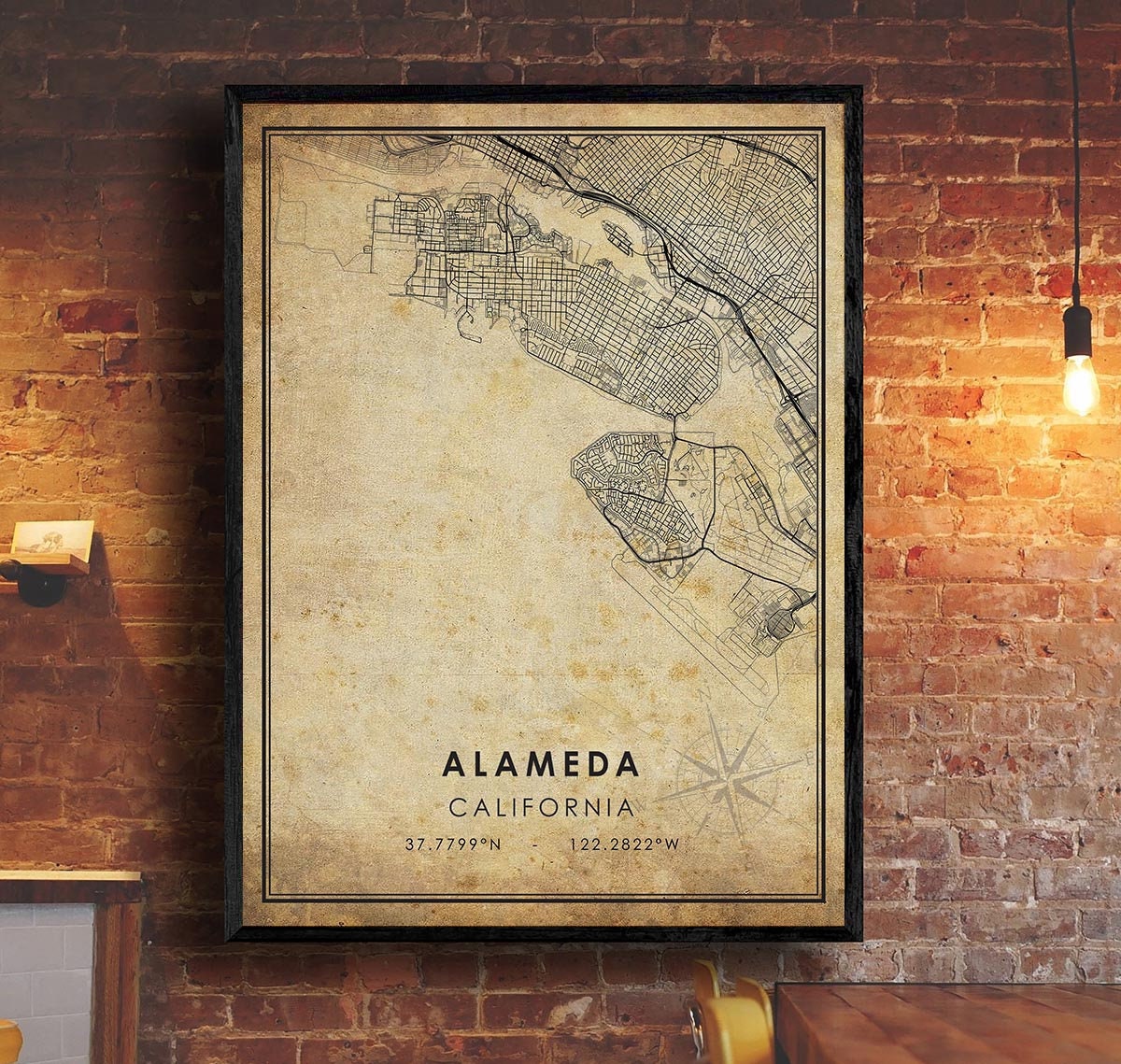 Alameda Map Print | Alameda Map | California Map Art | Alameda City ...