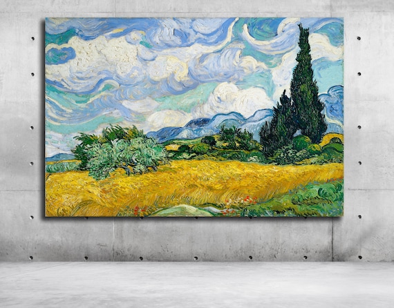 Wheat Field With Cypresses 18 Vincent Van Gogh Vincent Etsy