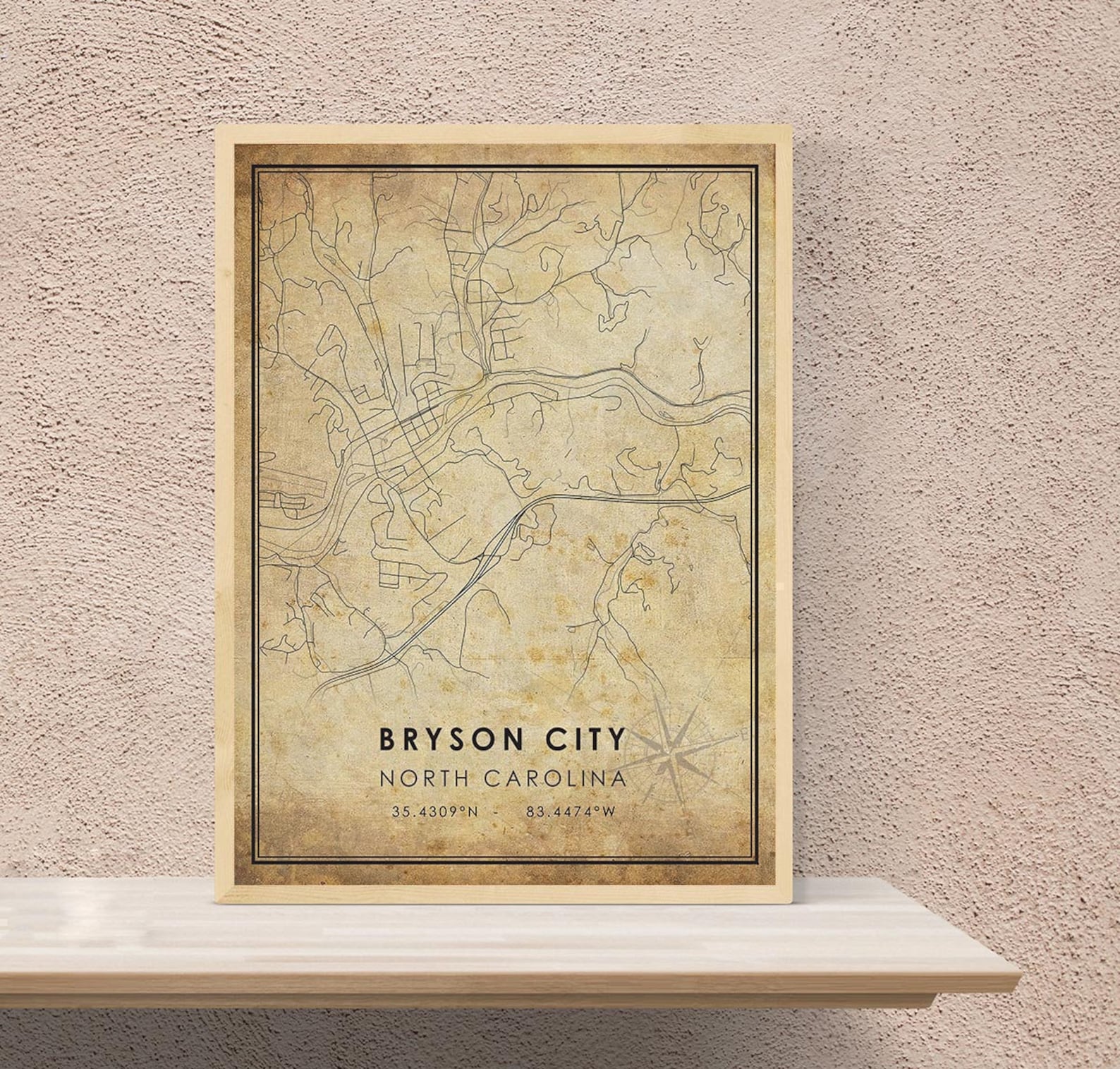Bryson City Map Print Bryson City Map North Carolina Map Etsy