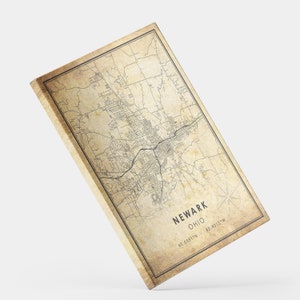 Newark Map Print Newark Map Ohio Map Art Newark City Road Map Poster ...