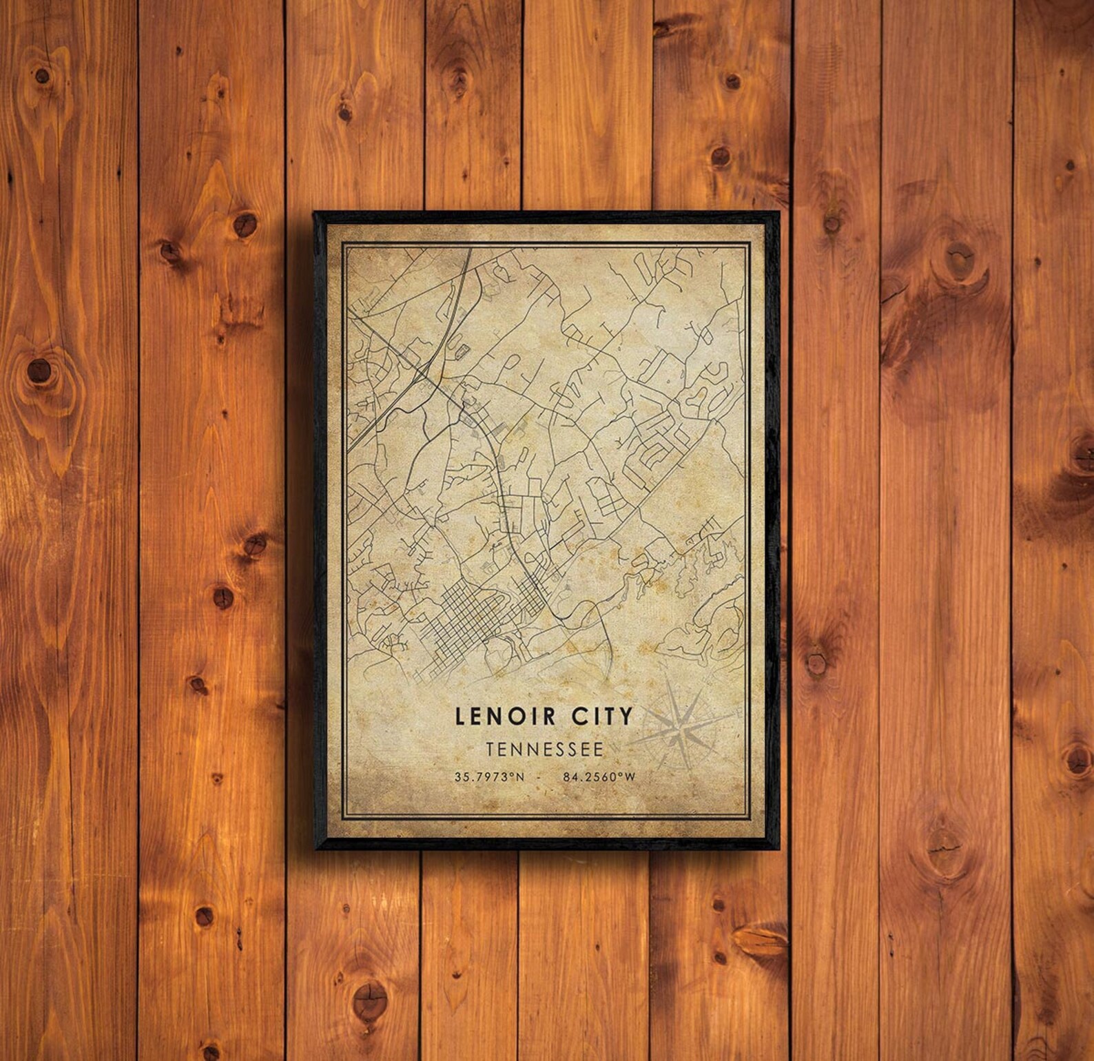 Lenoir City Map Print Lenoir City Map Tennessee Map Art Etsy