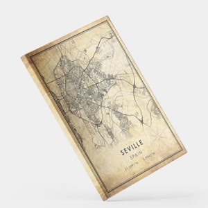 Seville Vintage Map Print | Seville Spain Map | Seville City Road Map Poster Canvas image 7