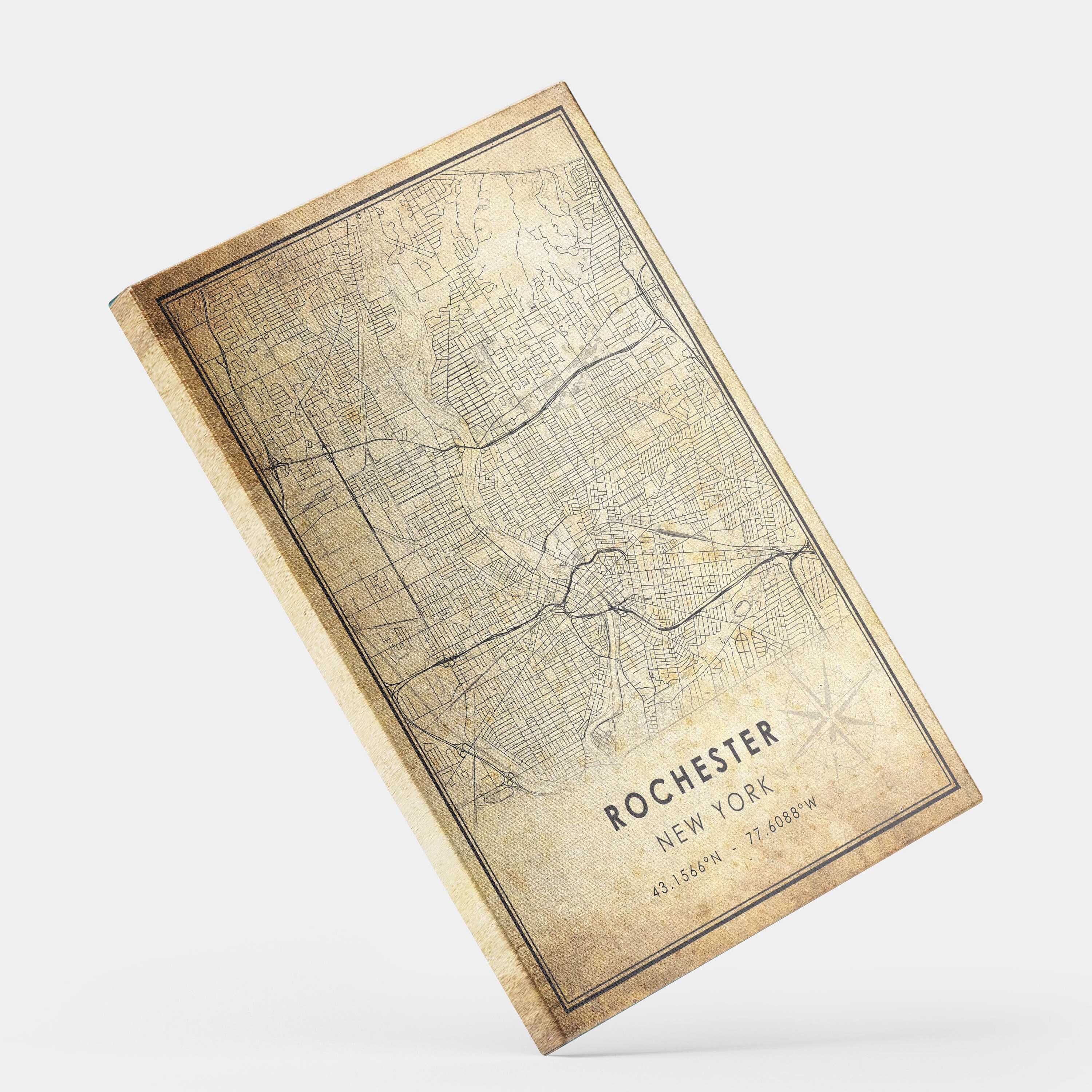 Rochester Vintage Map Print | Rochester Map | New York Map Art ...
