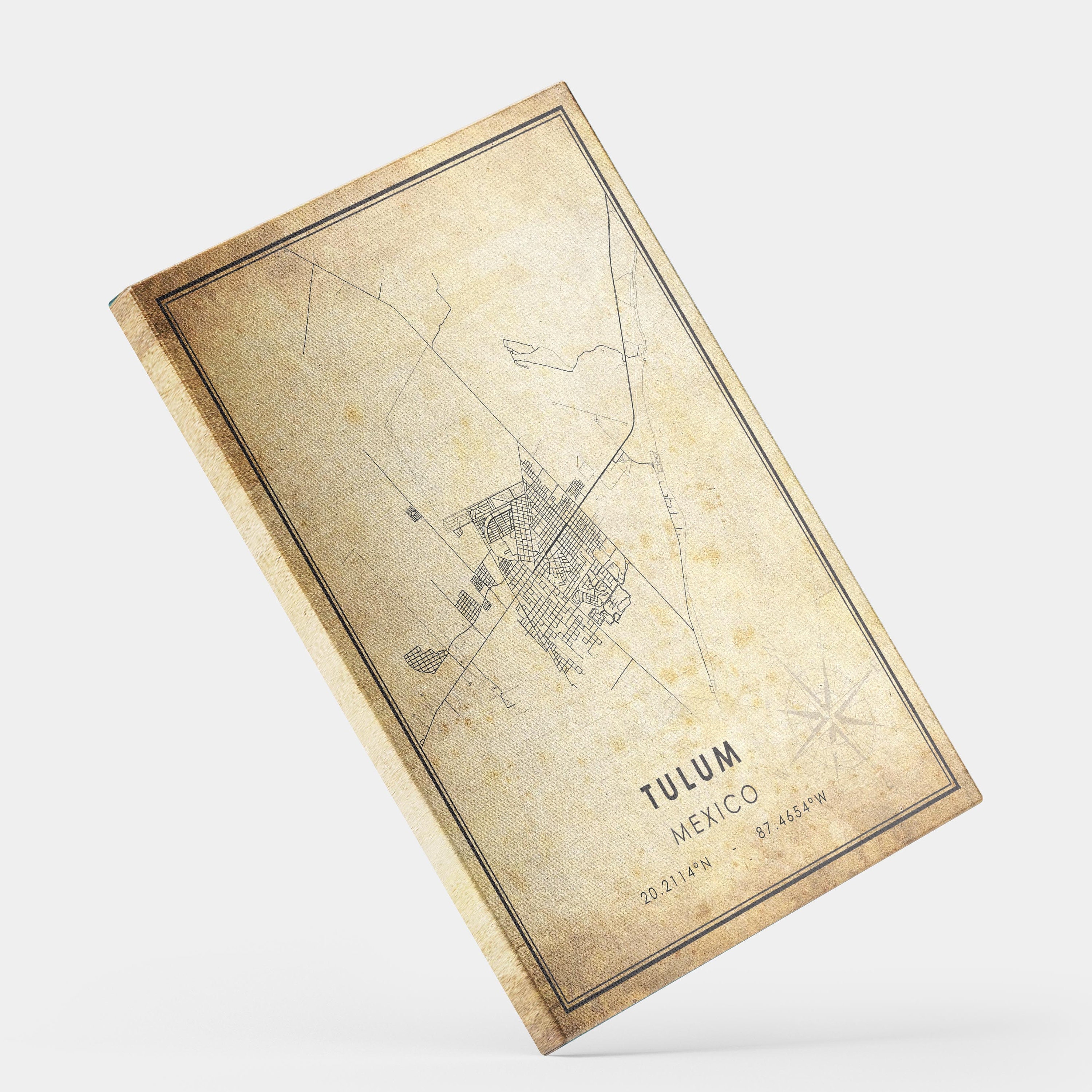 Tulum Map Print Tulum Map Mexico Map Art Tulum City Road - Etsy