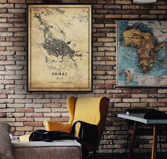 World Map - With Roads - Poster for all rooms