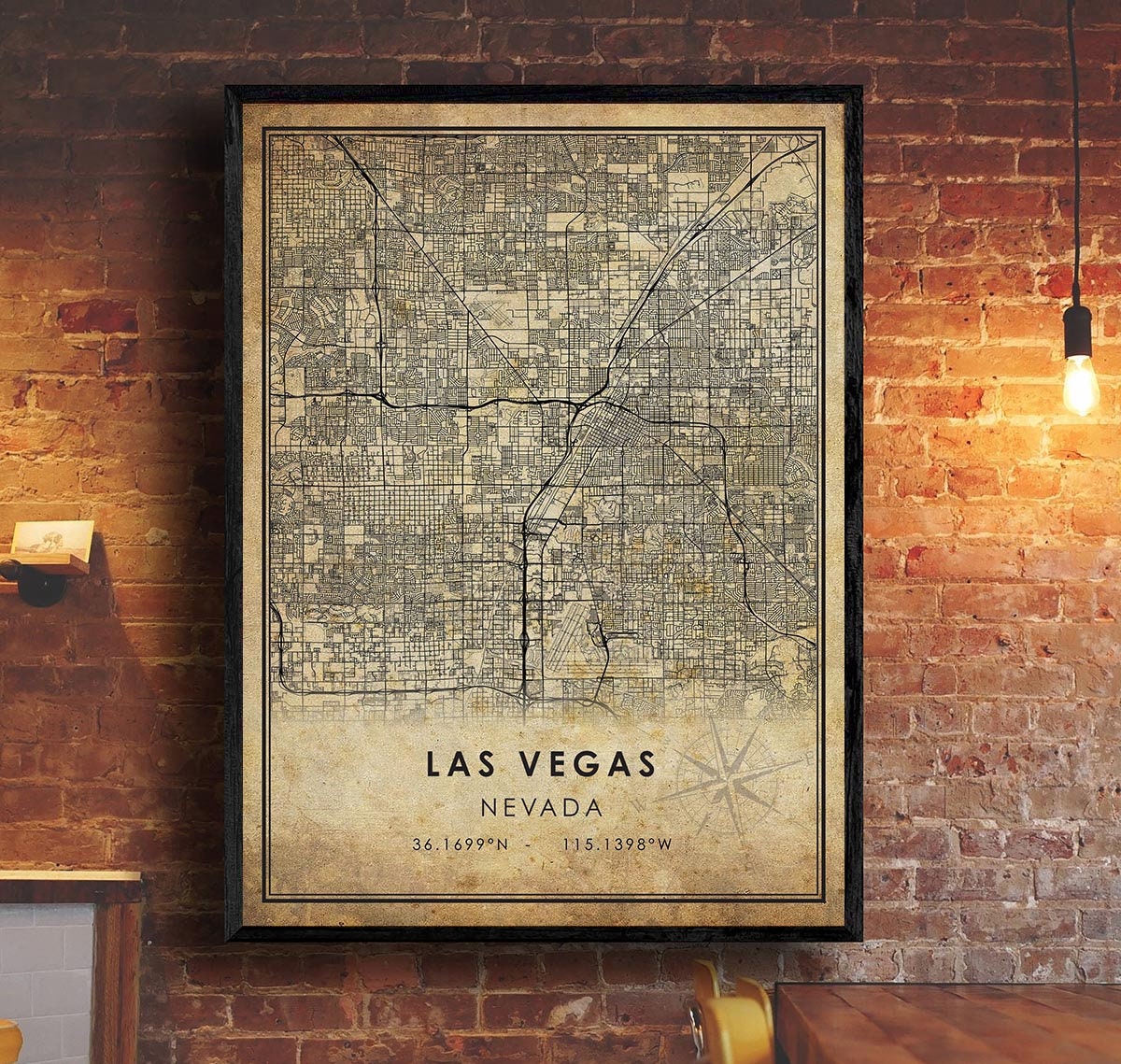 Historic Pictoric Map : Las Vegas (Nevada),Las Vegas, Nevada. Las Vegas Fun  Map, 1960, Antique Vintage Reproduction : 44in x 60in
