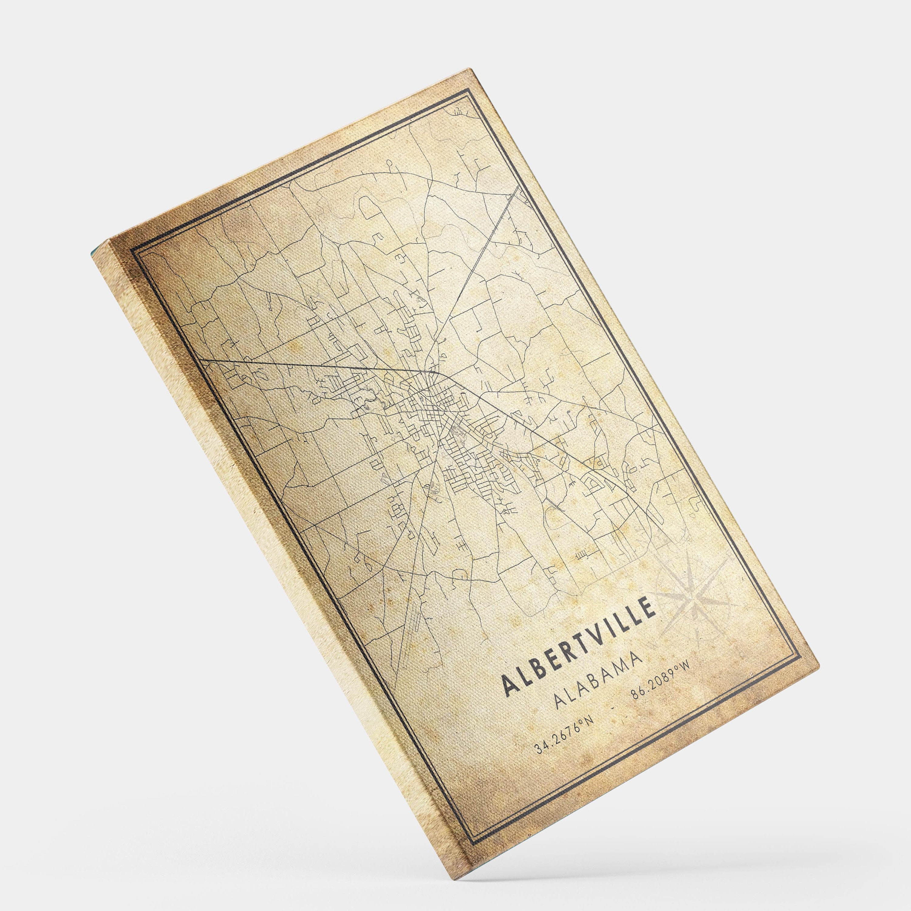 Albertville Map Print Albertville Map Alabama Map Art Albertville Il Gfz1 