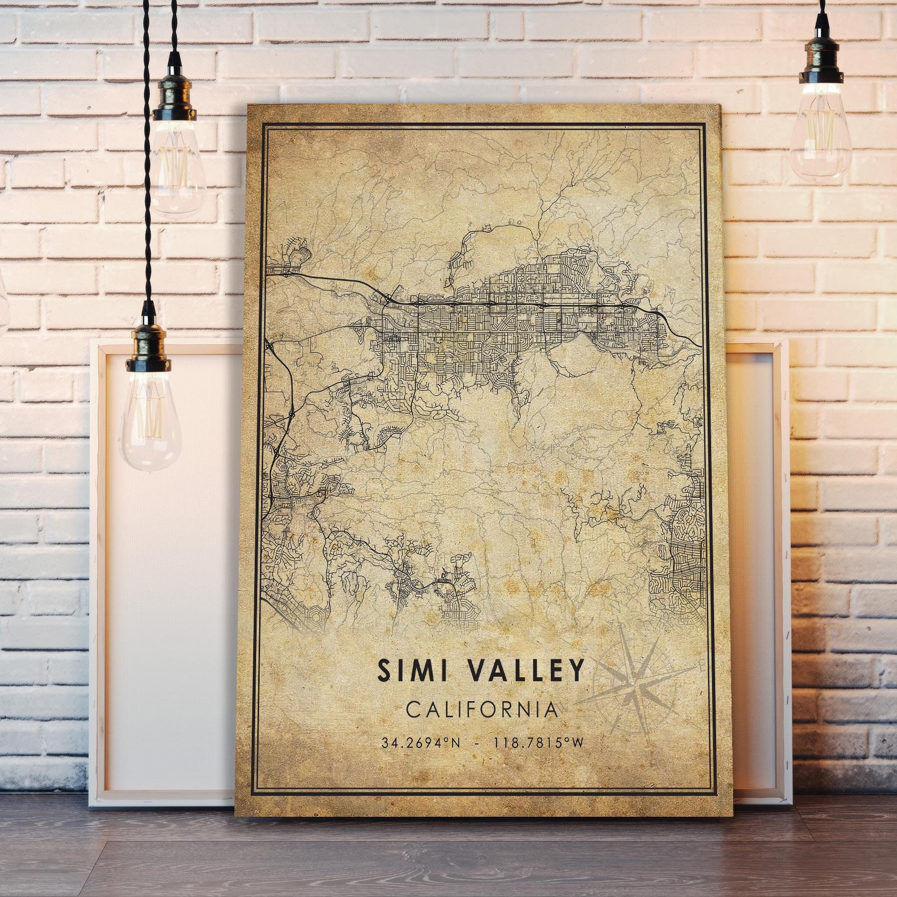 Simi Maps Simi Valley Map Print | Simi Valley Map | California Map Art | Simi ...