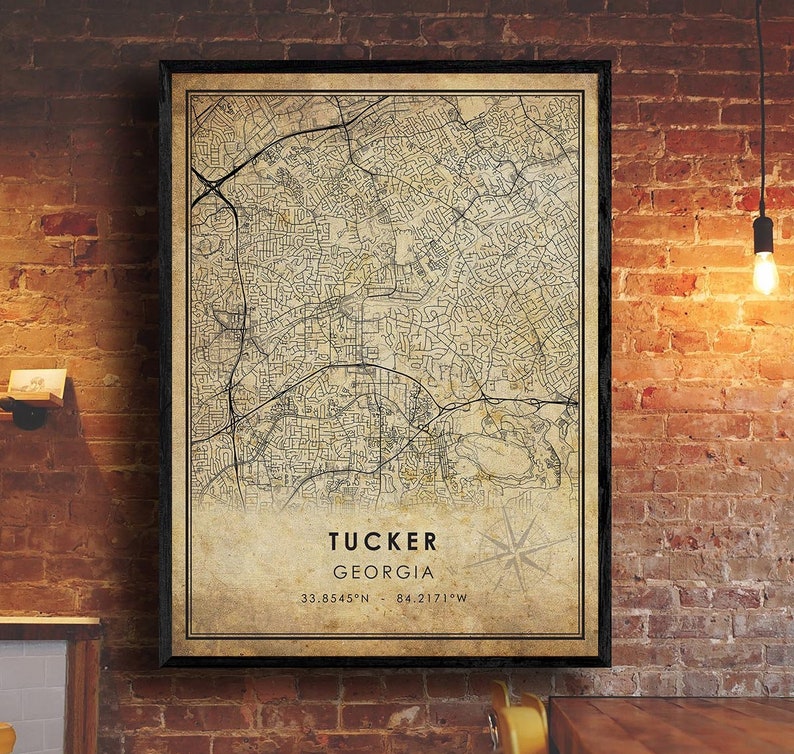 Tucker Map Print Tucker Map Map Art Tucker City Etsy