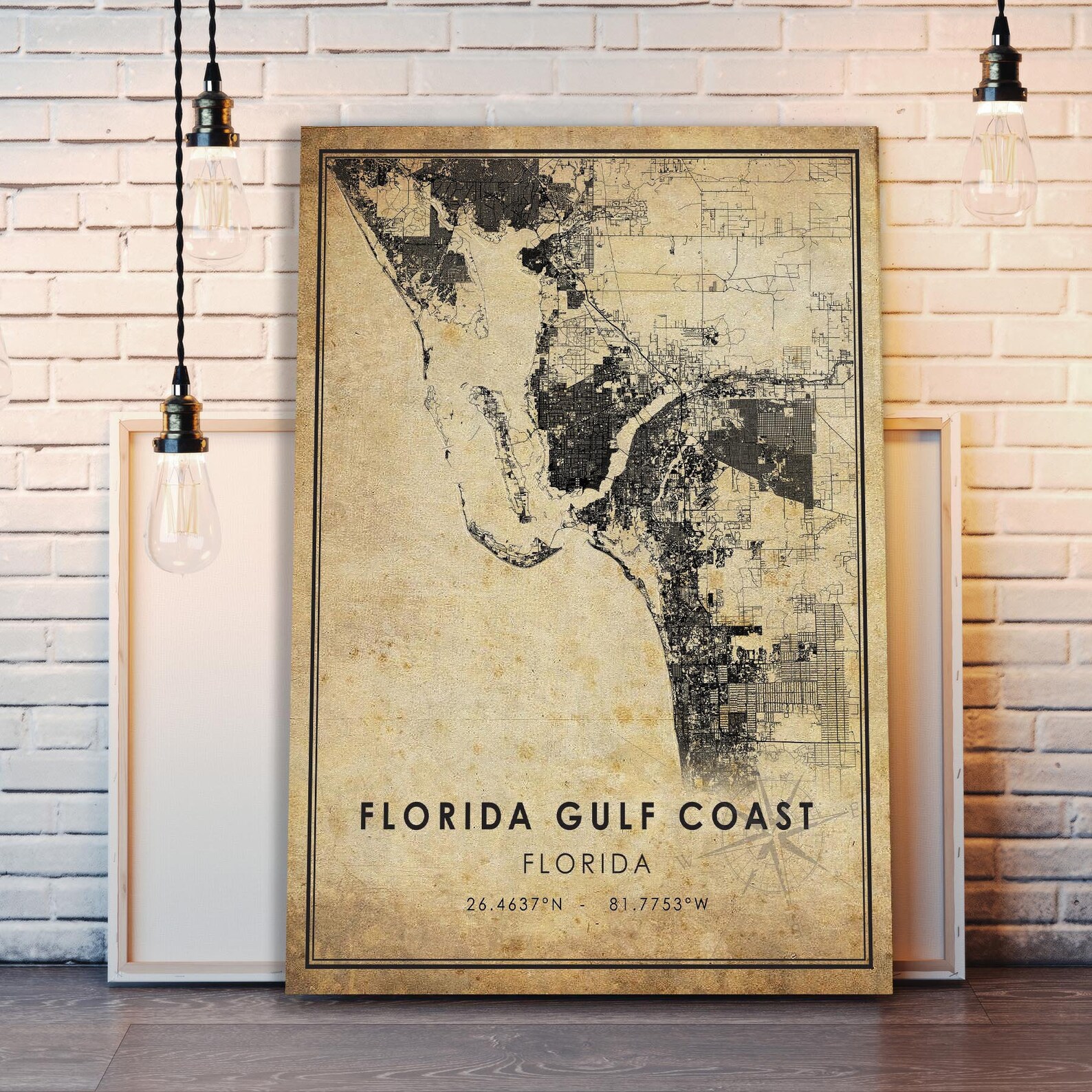 Florida Gulf Coast Map Print Florida Gulf Coast Map - Etsy