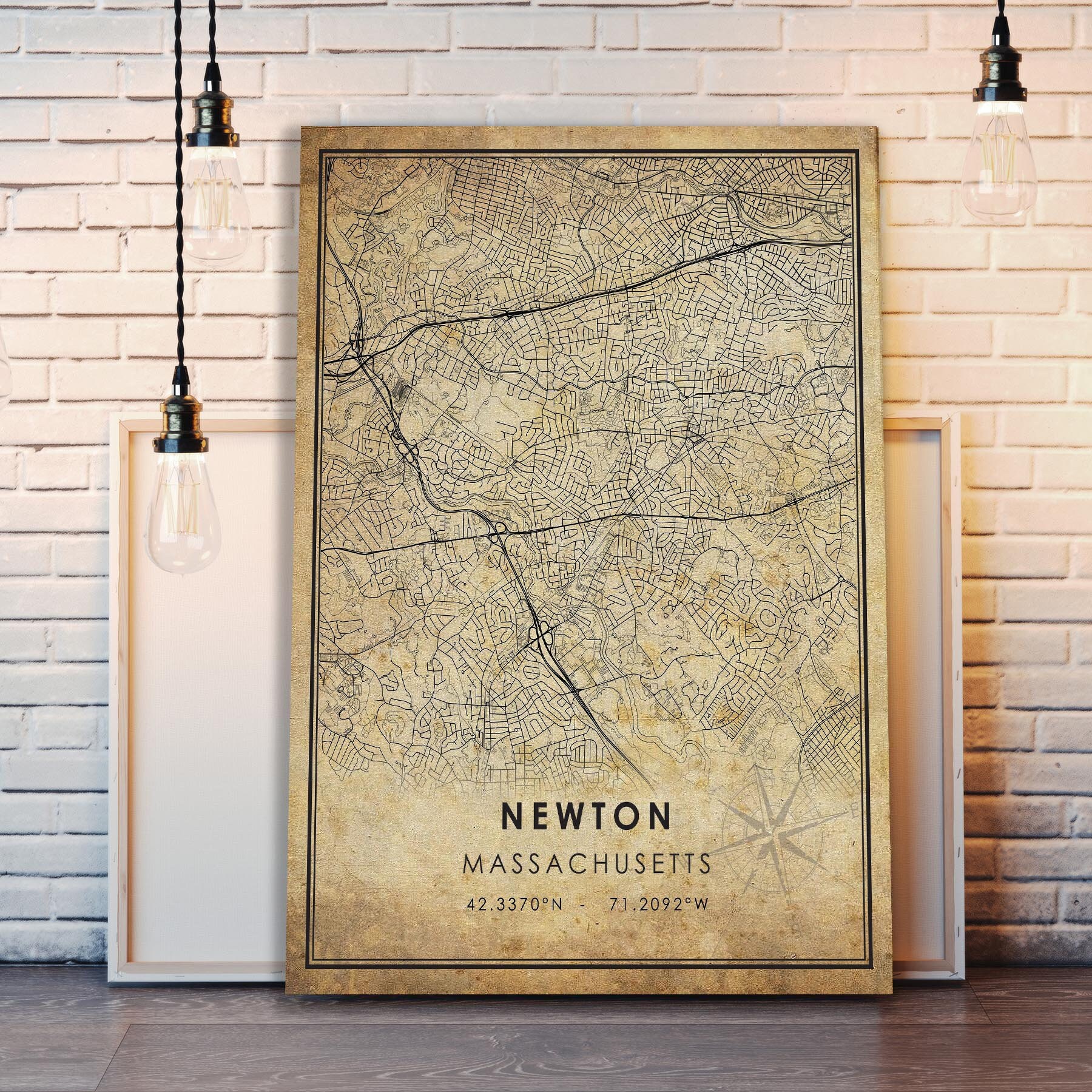Newton Map Print Newton Map Map Art Newton City Il Gb7b 