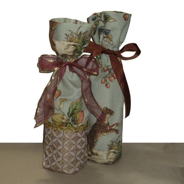 DIY Fabric Reusable Wine Bag Pattern for Gift Giving