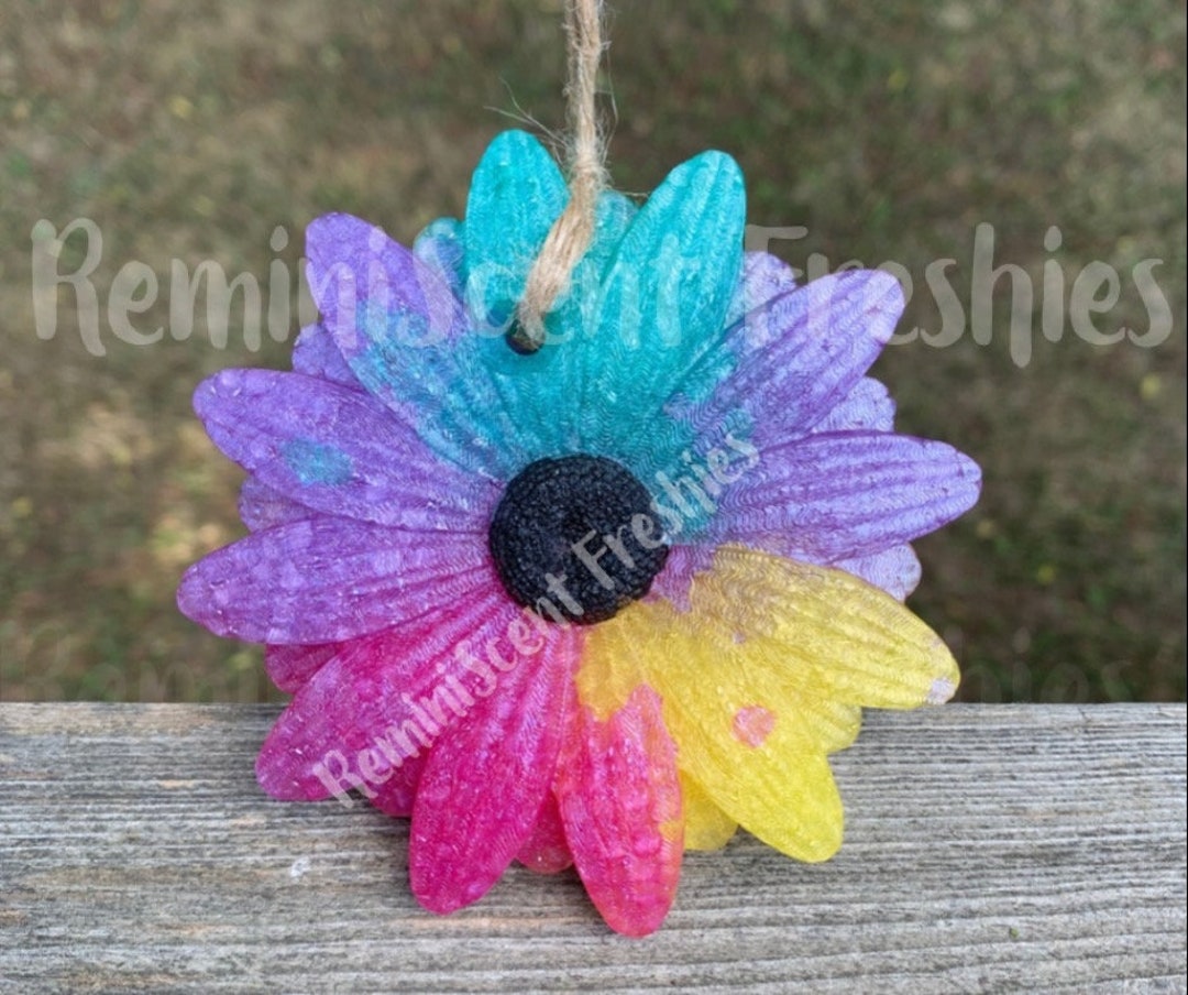 Daisy Flower Car Freshie Car Scent Auto Air Freshener Etsy