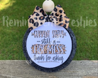 Hot Mess car freshener,freshie, air freshener, car scents, gift, hanging car accessories for women, leopard, bow, car candle, aroma