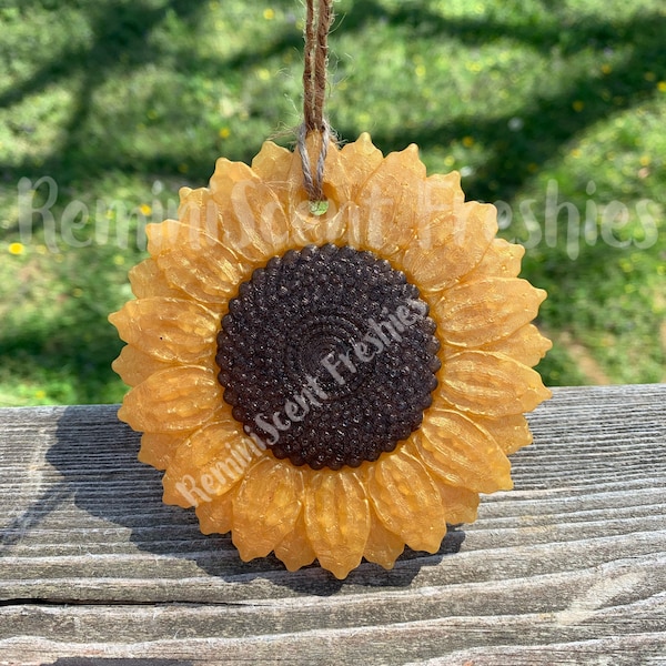 Sunflower car freshener for women custom car scents sunflower, car decor, car air freshener cute car accessories for interior